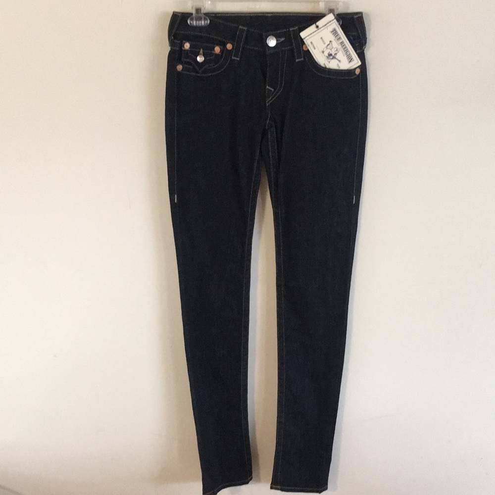 NEVER WORN True Religion Dark Wash Skinny Jeans